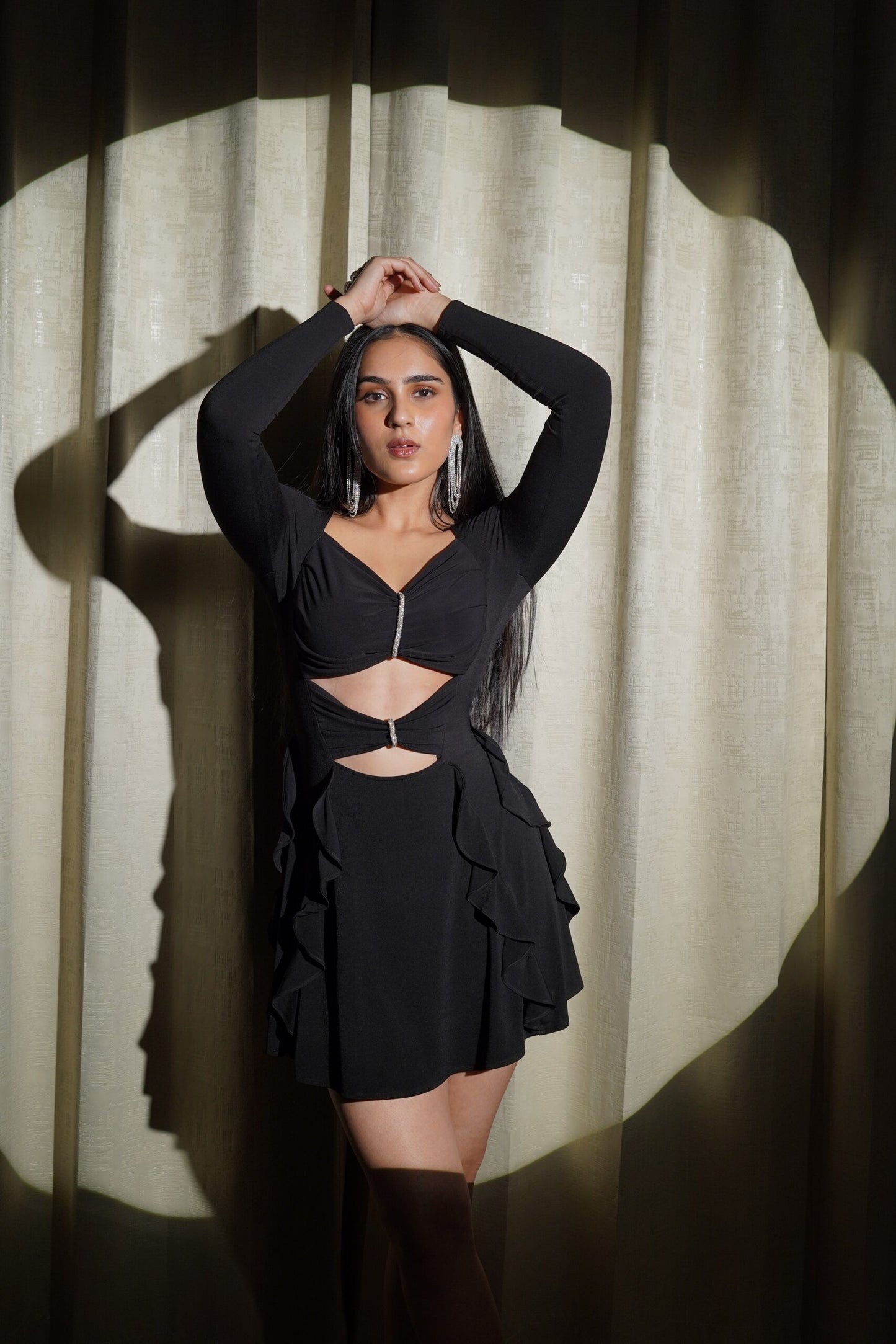 TIMELESS AFFECTION_BLACK LYCRA DRESS