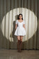 LUSTRE OF LOVE - WHITE DRESS CRISP TEXTURE AND ELEGANT SHEEN