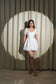LUSTRE OF LOVE - WHITE DRESS CRISP TEXTURE AND ELEGANT SHEEN