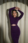 ETERNAL GRACE- STUNNING PURPLE LYCRA DRESS