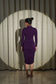 ETERNAL GRACE- STUNNING PURPLE LYCRA DRESS