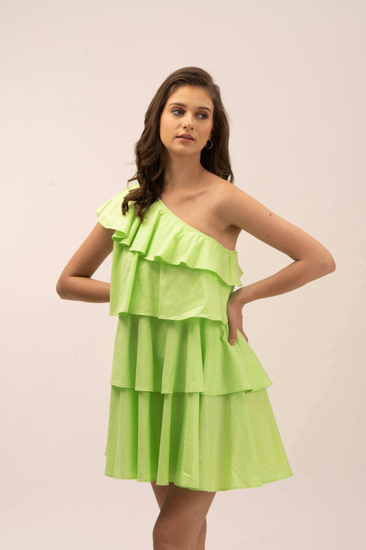 DAYLILY - 100% cotton flared dress