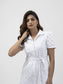 SCHIFFLI  - White schiffli shirt dress