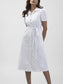 SCHIFFLI  - White schiffli shirt dress