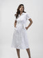 SCHIFFLI  - White schiffli shirt dress