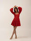 ROSE - 100% cotton Red dress