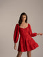 ROSE - 100% cotton Red dress