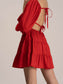 ROSE - 100% cotton Red dress
