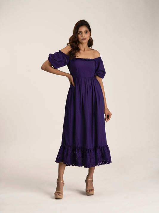 PURPLE DELIGHT - 100% cotton dress