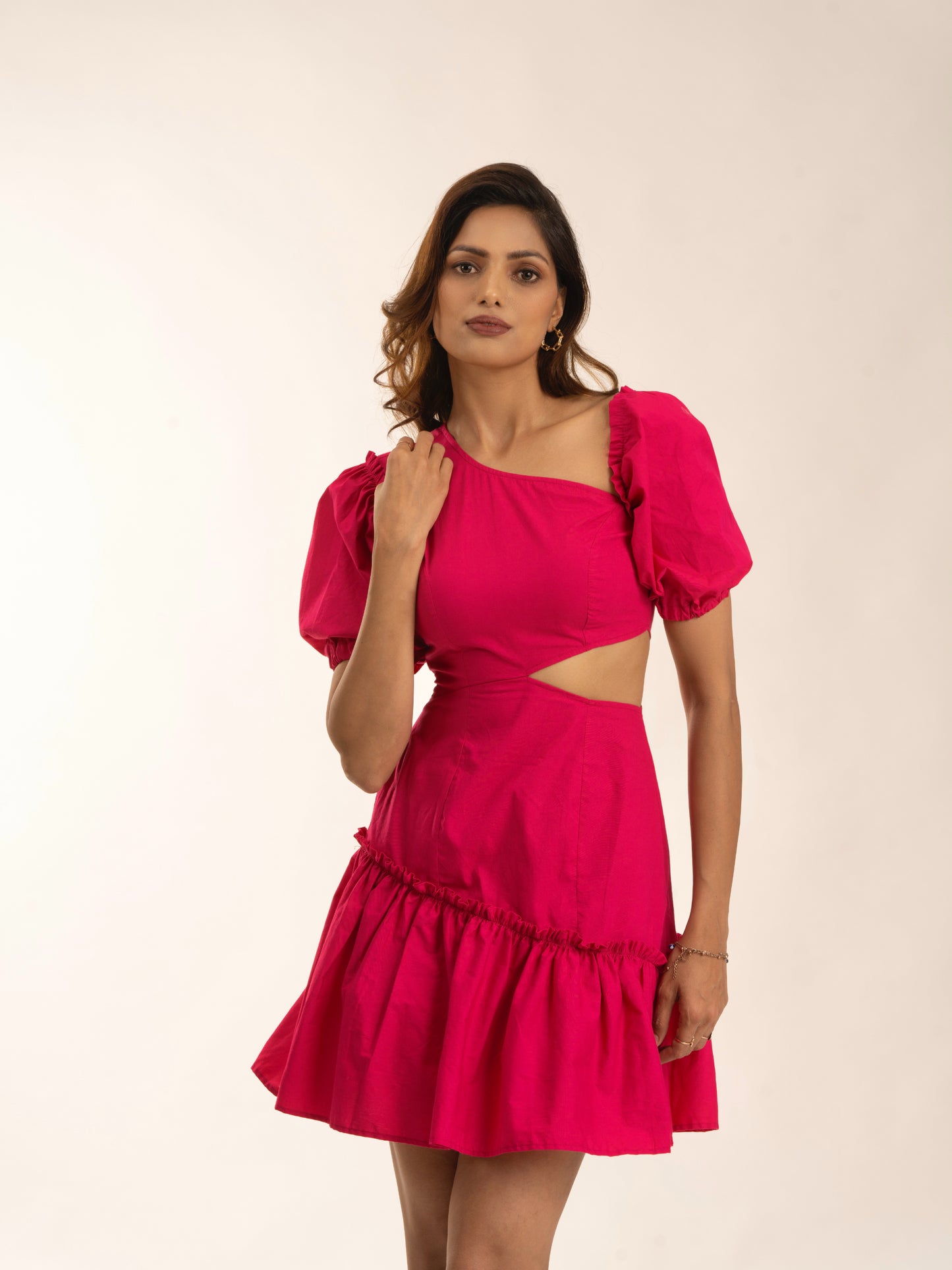 SUMMER READY - 100% cotton cutout dress