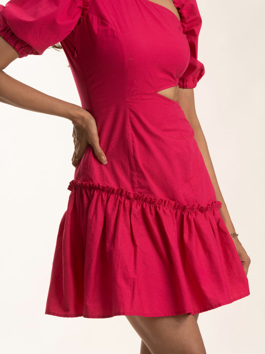 SUMMER READY - 100% cotton cutout dress