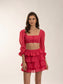 SECRET DESIRE - Crop top with a Ruffle skirt