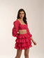 SECRET DESIRE - Crop top with a Ruffle skirt