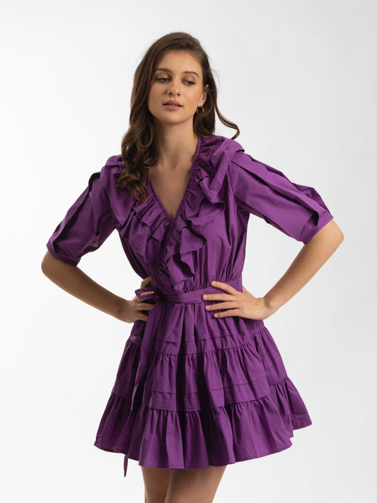 SPRING VIBE - 100% COTTON flared dress