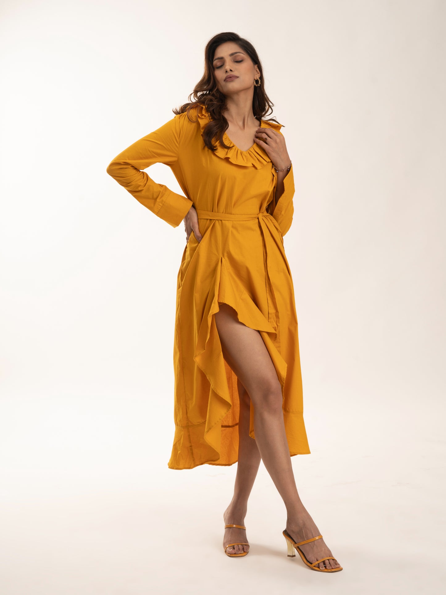 VACATION DRESS - 100% cotton frill dress