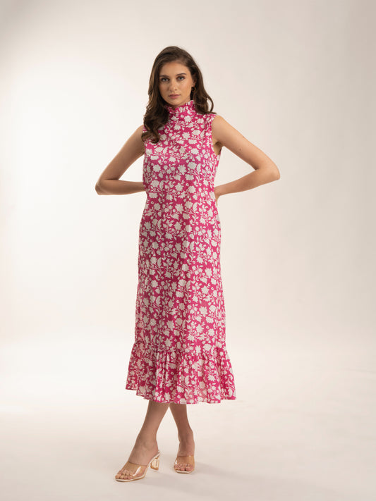 SANDRINE - 100% COTTON printed dress