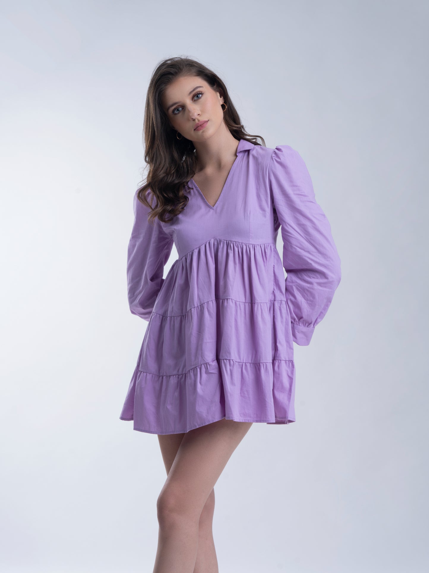 Lavender Love - 100% COTTON short dress