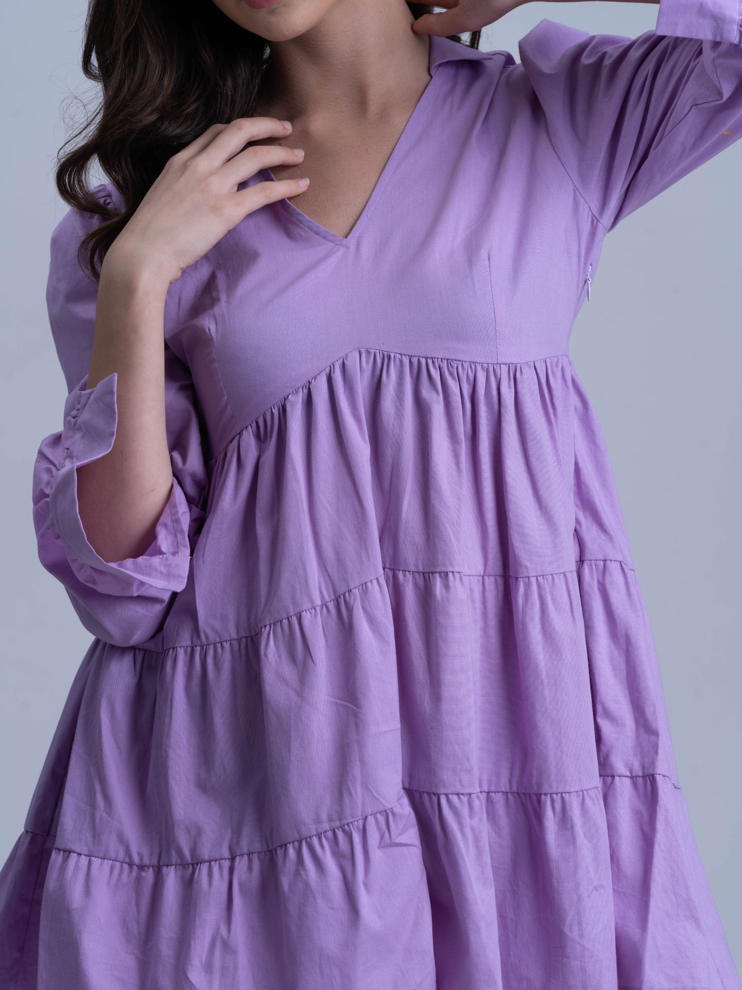 Lavender Love - 100% COTTON short dress