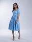 SEA BLUE - 100% cotton dress