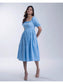 SEA BLUE - 100% cotton dress
