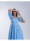 SEA BLUE - 100% cotton dress