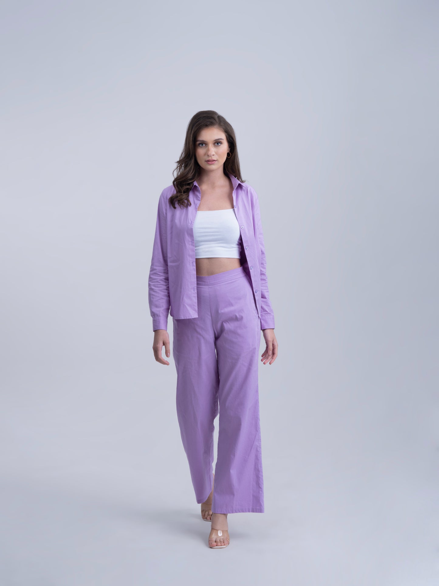 SUNNNY SIDE UP - Lavender Shirt with pants