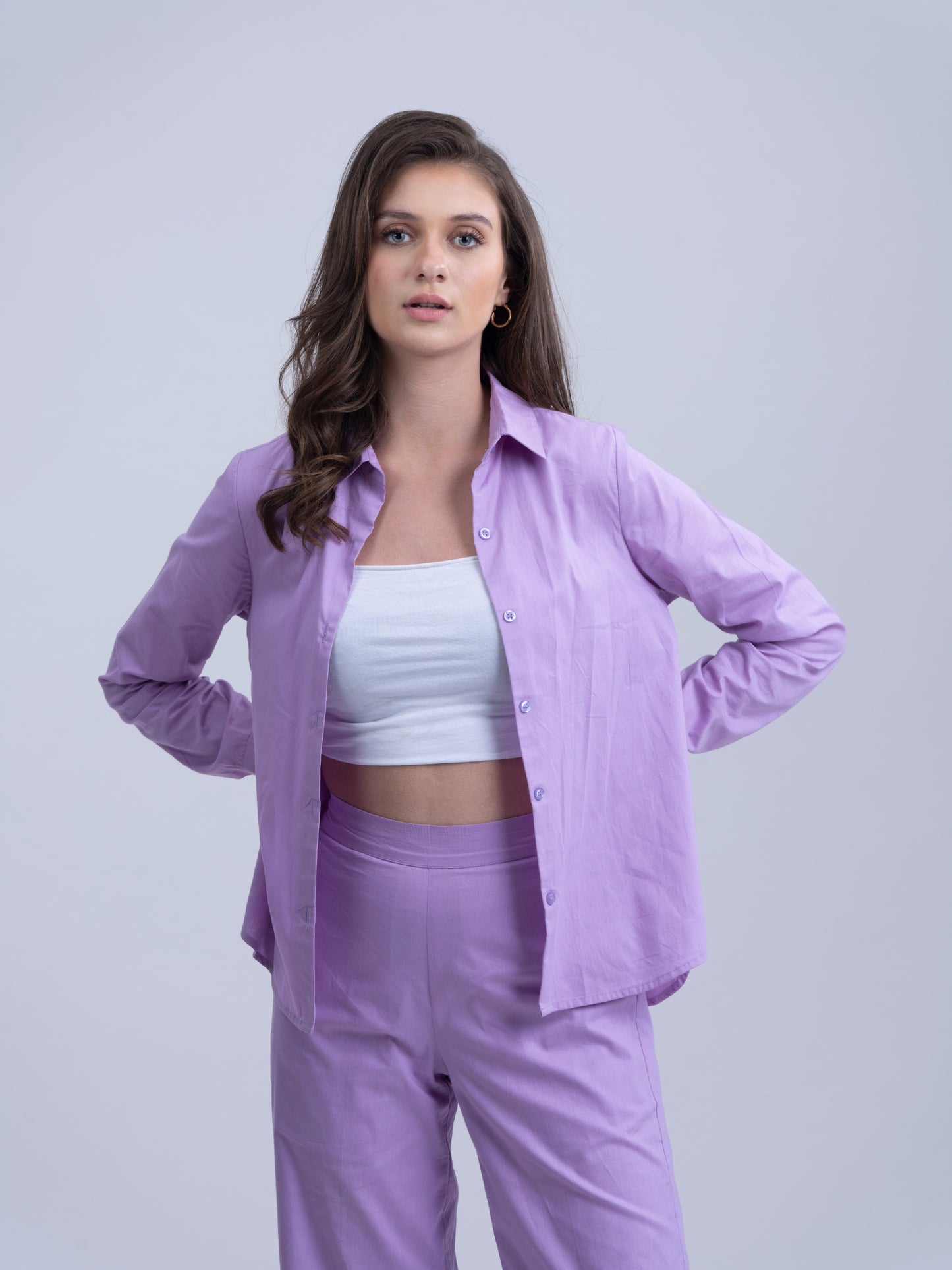 SUNNNY SIDE UP - Lavender Shirt with pants
