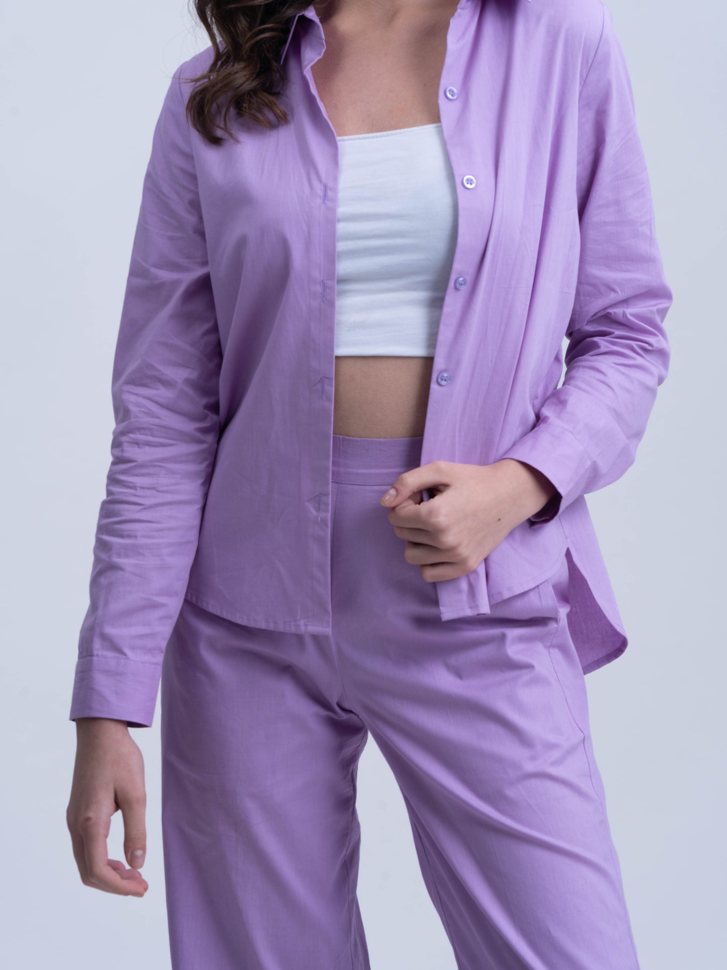 SUNNNY SIDE UP - Lavender Shirt with pants