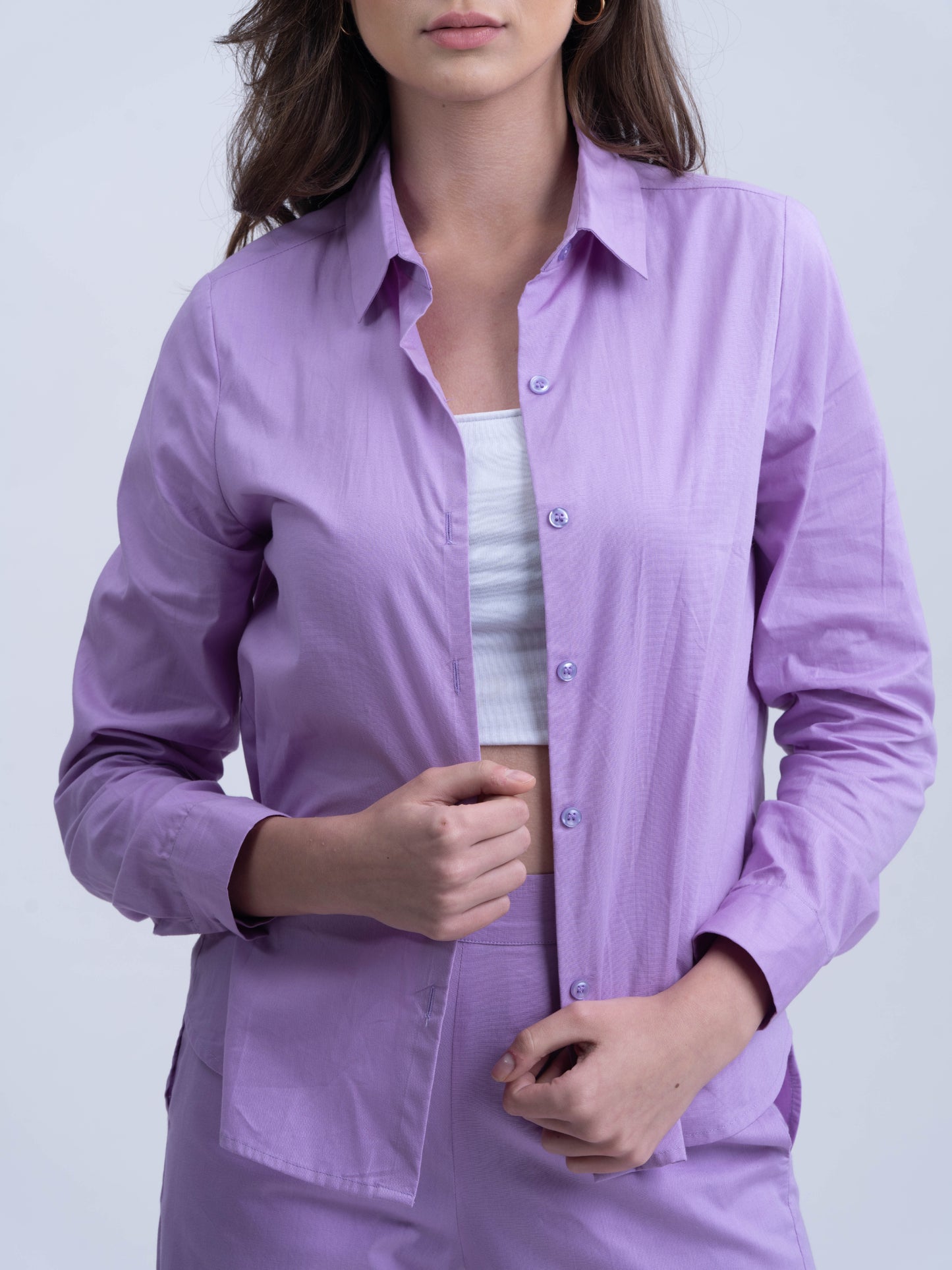 SUNNNY SIDE UP - Lavender Shirt with pants