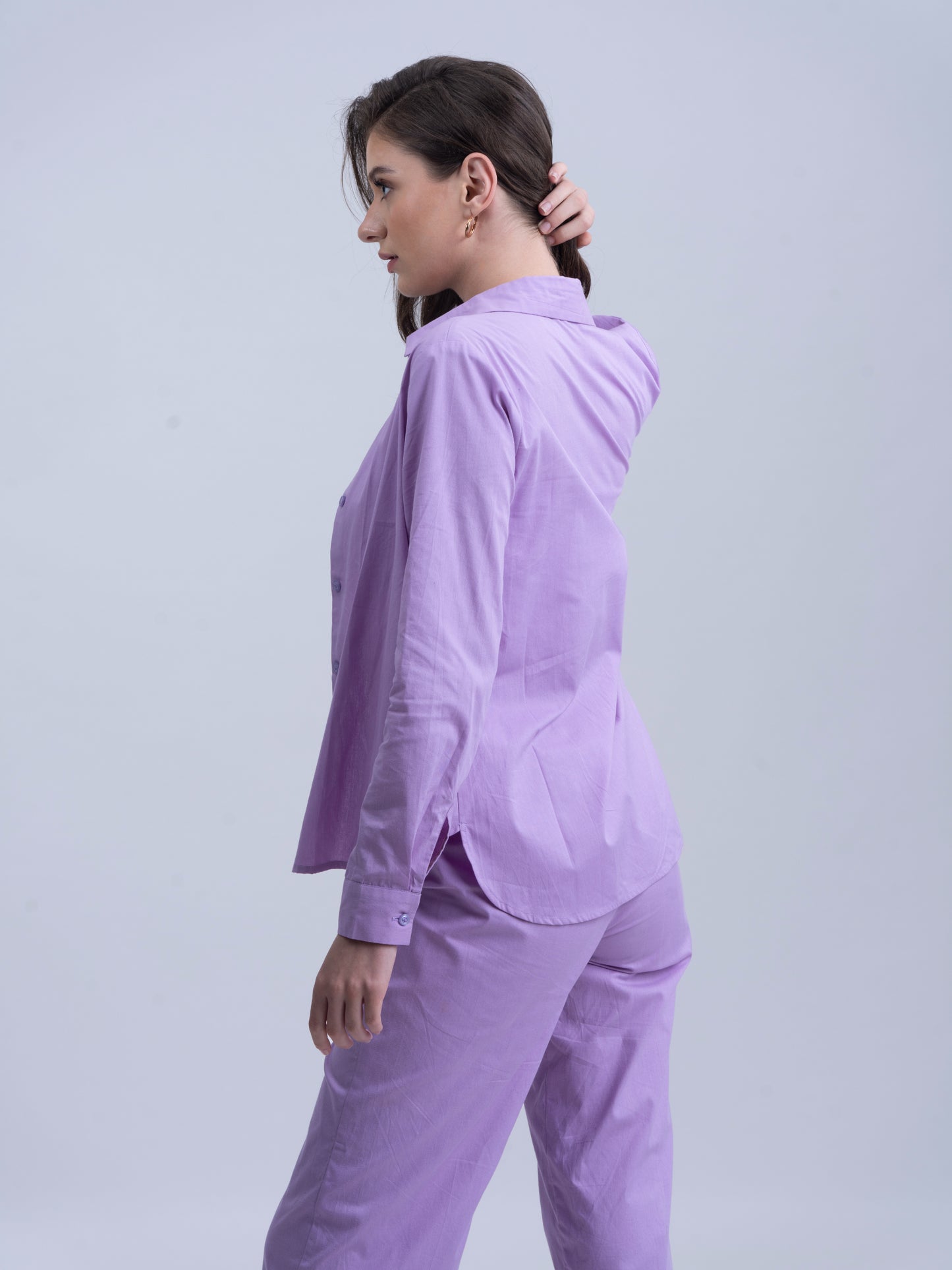 SUNNNY SIDE UP - Lavender Shirt with pants