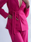 THE BOSS - Hot pink blazer with straight pants (set)