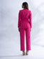 THE BOSS - Hot pink blazer with straight pants (set)