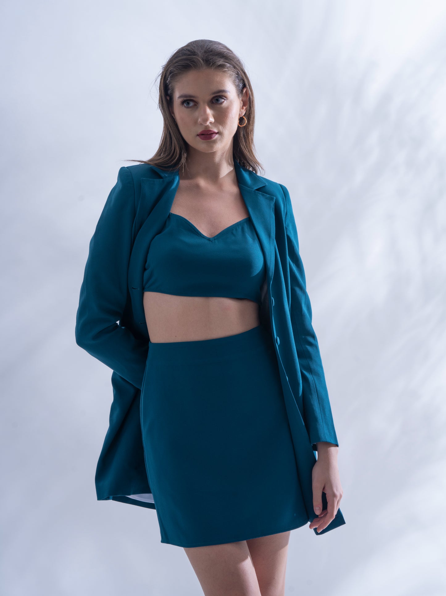 DRESS LIKE A BOSS – Teal Coord set (Set)