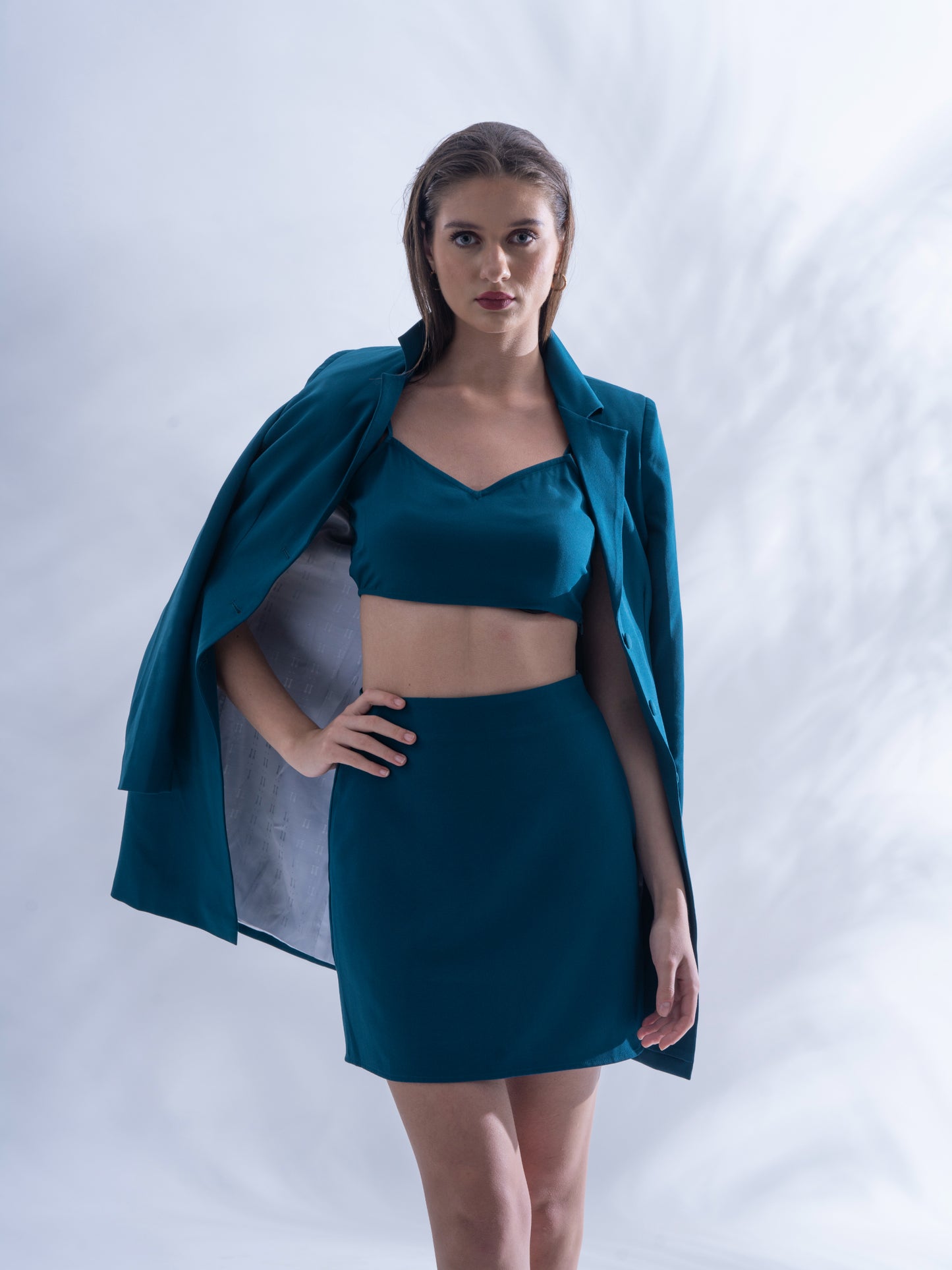 DRESS LIKE A BOSS – Teal Coord set (Set)