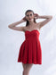 SHOWSTOPPER - Red detachable sleeve dress