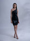 NIGHT SPARKLE - One shoulder bodycon dress
