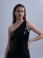 NIGHT SPARKLE - One shoulder bodycon dress