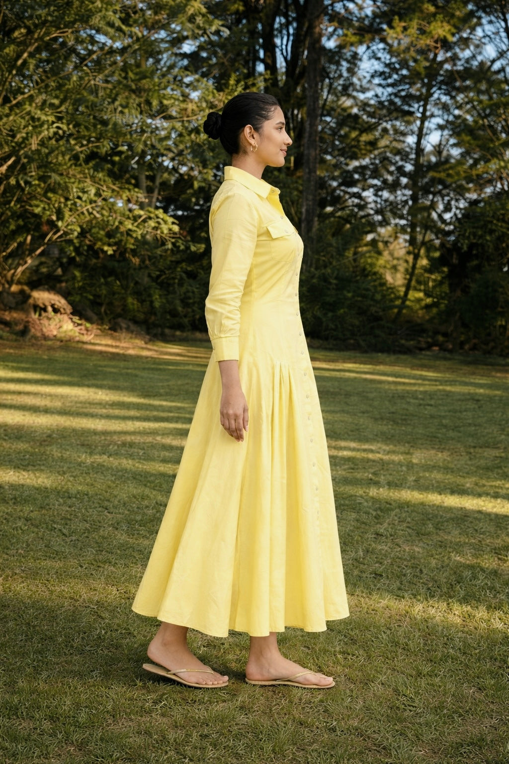 Yellow Midi Dress