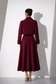 Brown Structured Midi Dress