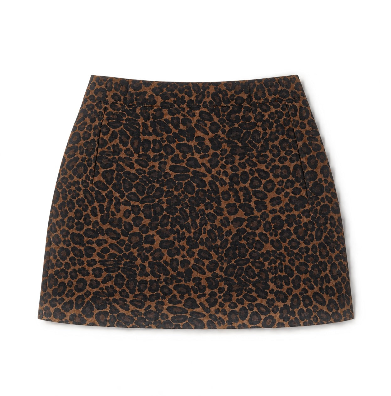 Cheetah Print Denim Jacket & Skirt Set
