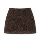 Cheetah Print Denim Jacket & Skirt Set
