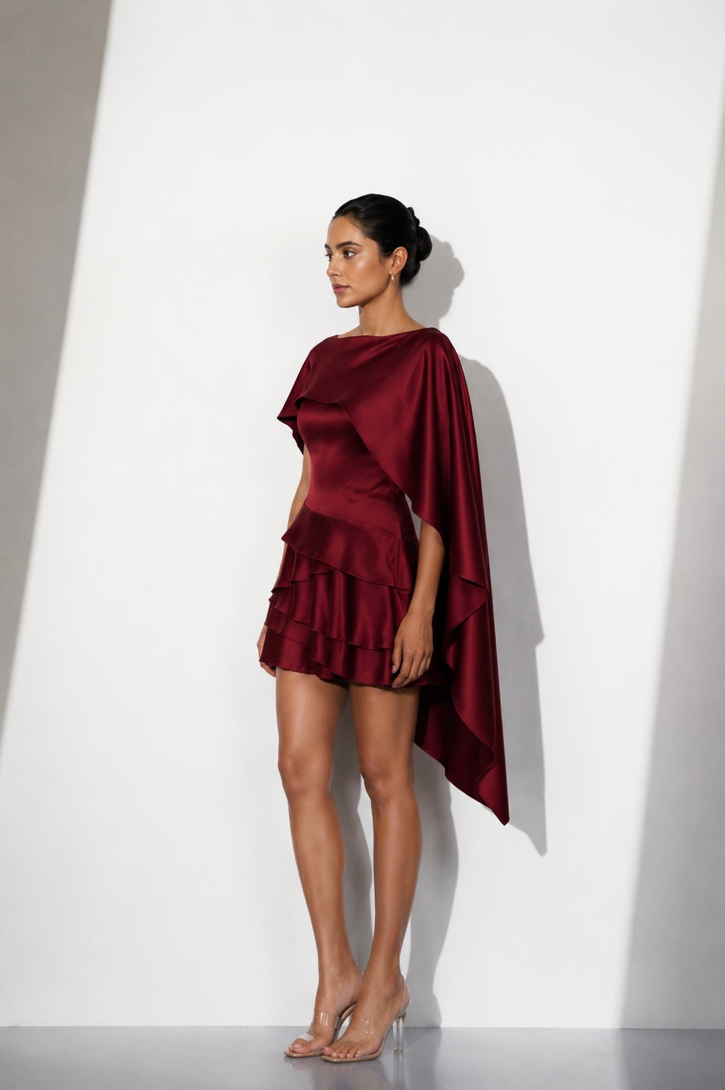 Maroon mini dress