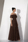 Crimson Romance Brown Georgette Gown