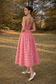 Red Gingham Midi Dress