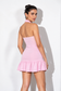 Baby Pink Halter Mini Dress