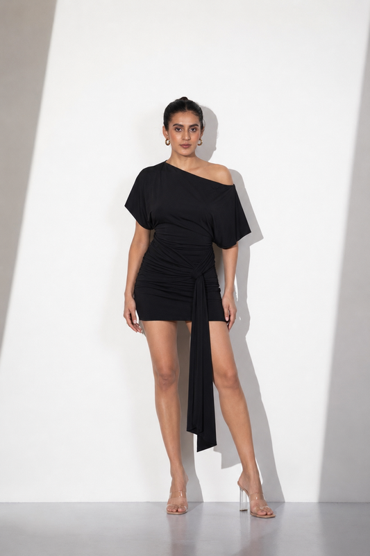 Drape Lycra Mini Dress