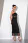 Black Fringe Lycra Co-Ord Set
