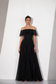 Crimson Romance Black Georgette Gown