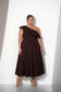 Mocha Belle One-Shoulder Midi Dress