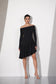Midnight Drape Lycra Mini Dress